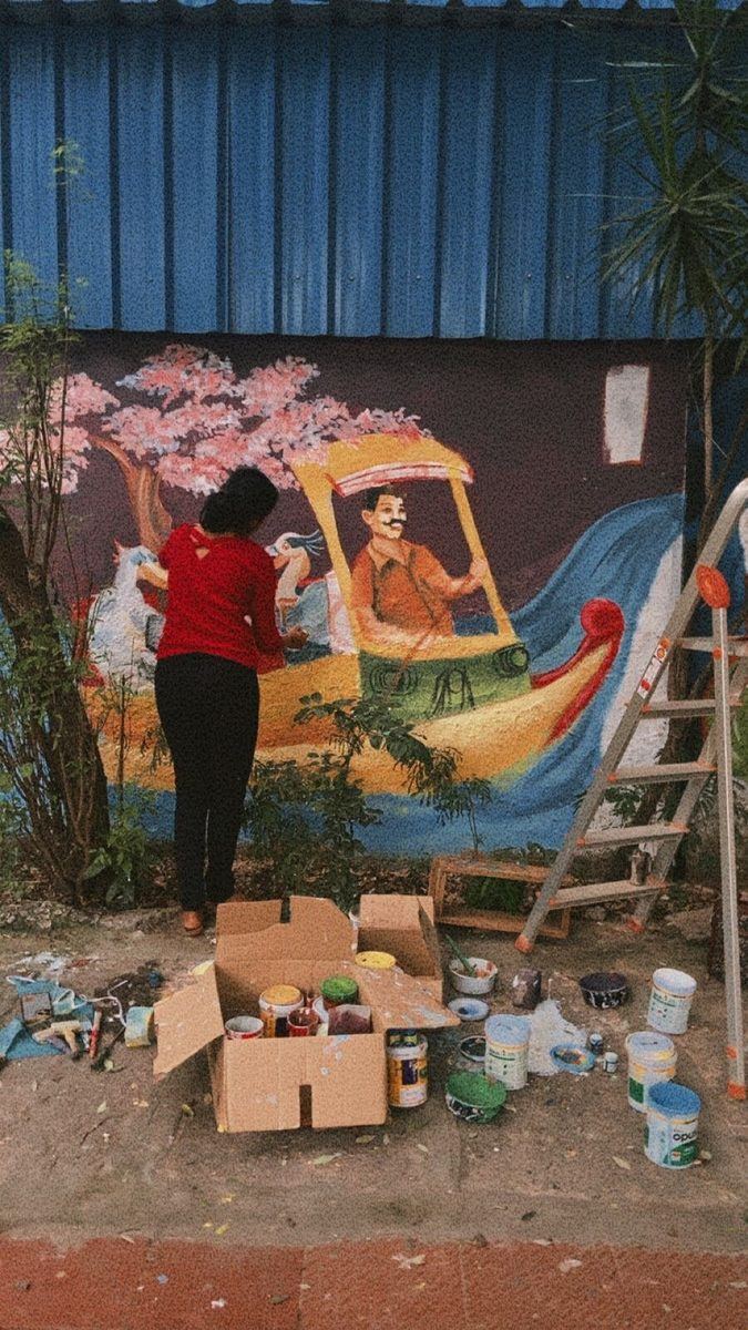 Five Feet Collective Bhoomi Bhaasha Mural, Bangalore