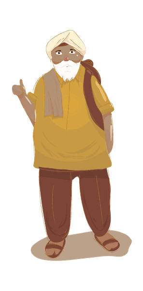 Climate Week India character illustration 02