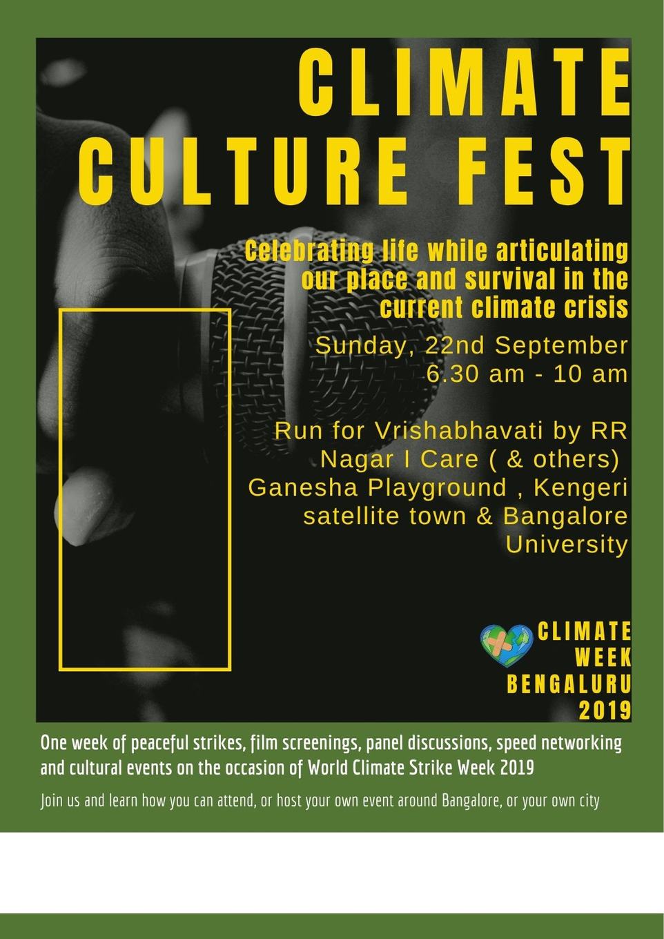 Poster for the climate experiences and poetry evening